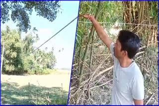 ELECTRIC WIRES IN DANGEROUS CONDITIONS IN Rangapara of sonitpur
