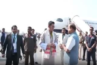 Bhutans King Jigme Khesar Namgyel Wangchuck arrives on a three day visit to Assam