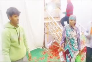 Dalit woman poured kerosene