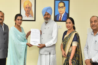Punjab Finance Minister Harpal Cheema gave appointment letters to 13 new officers in Chandigarh