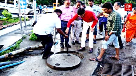 வேளச்சேரி வெள்ளம் குறித்து மாநகராட்சி ஆணையர் நேரில் ஆய்வு