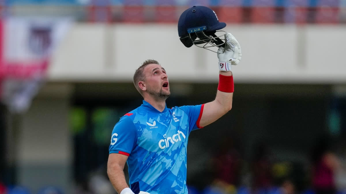 Liam Livingstone hit his maiden ODI hundred to help England script a record chase in Antigua and level the three-match series.