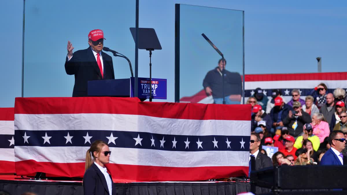 US President Election 2024 Donald Trump Rally in Pennsylvania Kamala Harris Joe Biden