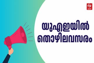 UAE JOB OPPORTUNITY  JOB VACANCIES IN UAE  LATEST JOB NEWS  യുഎഇയിൽ തൊഴിലവസരം