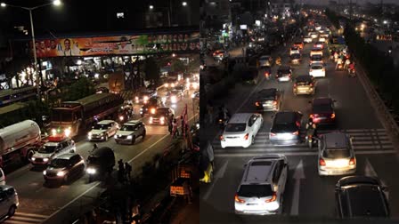 Heavy Traffic in Hyderabad-Vijayawada National Highway