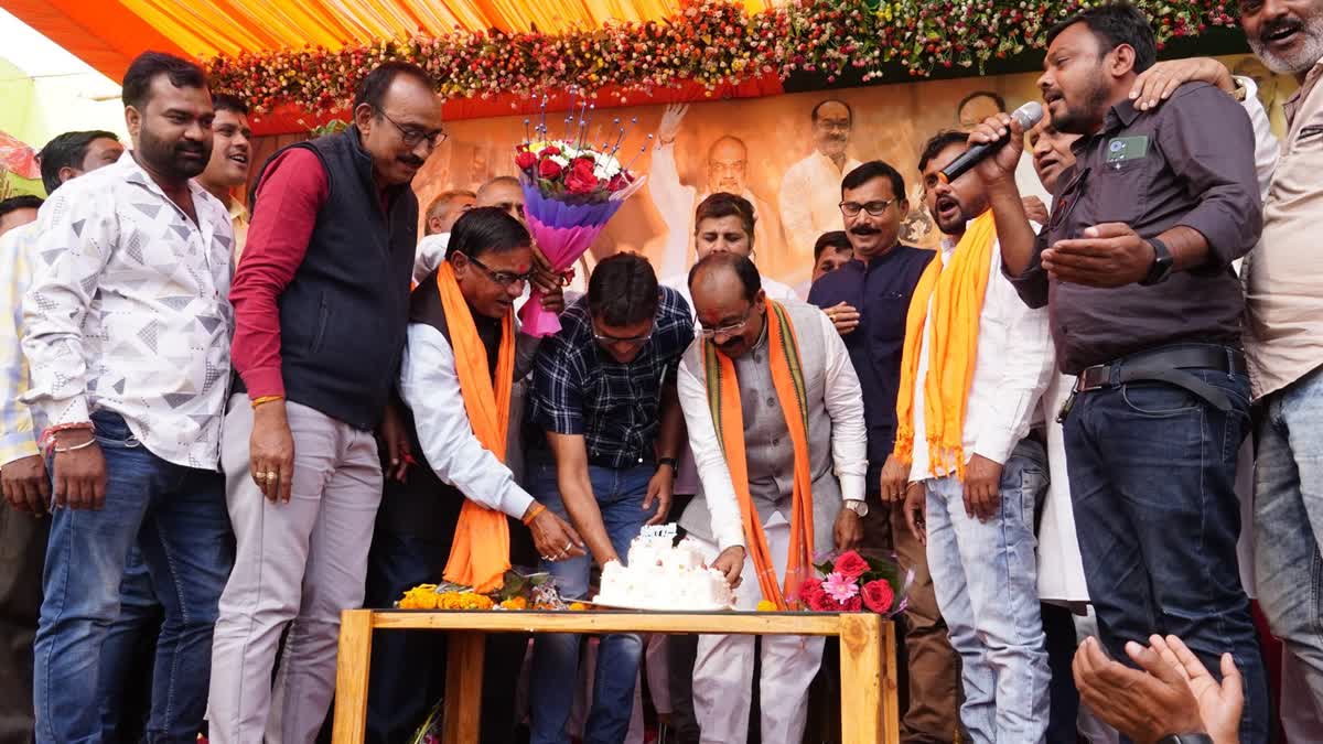 Chhattisgarh BJP President Arun Sao at a campaign rally