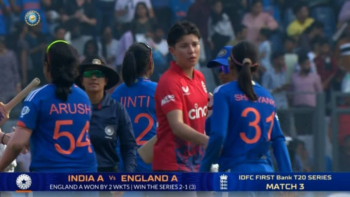 England Women's A defeated India Women's A by two wickets in a series decider to emerge triumphant in  by 2-1 at Wankhede Stadium in Mumbai on Sunday.