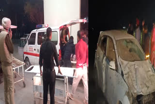 Five people died in a terrible road accident, the accident happened near Roanta Rajabaha bridge