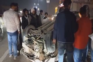 Road accident on the elevated road bridge of Amritsar