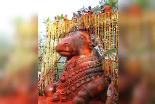 ಚಾಮುಂಡಿಬೆಟ್ಟದ ನಂದಿಗೆ ಮಹಾಭಿಷೇಕ