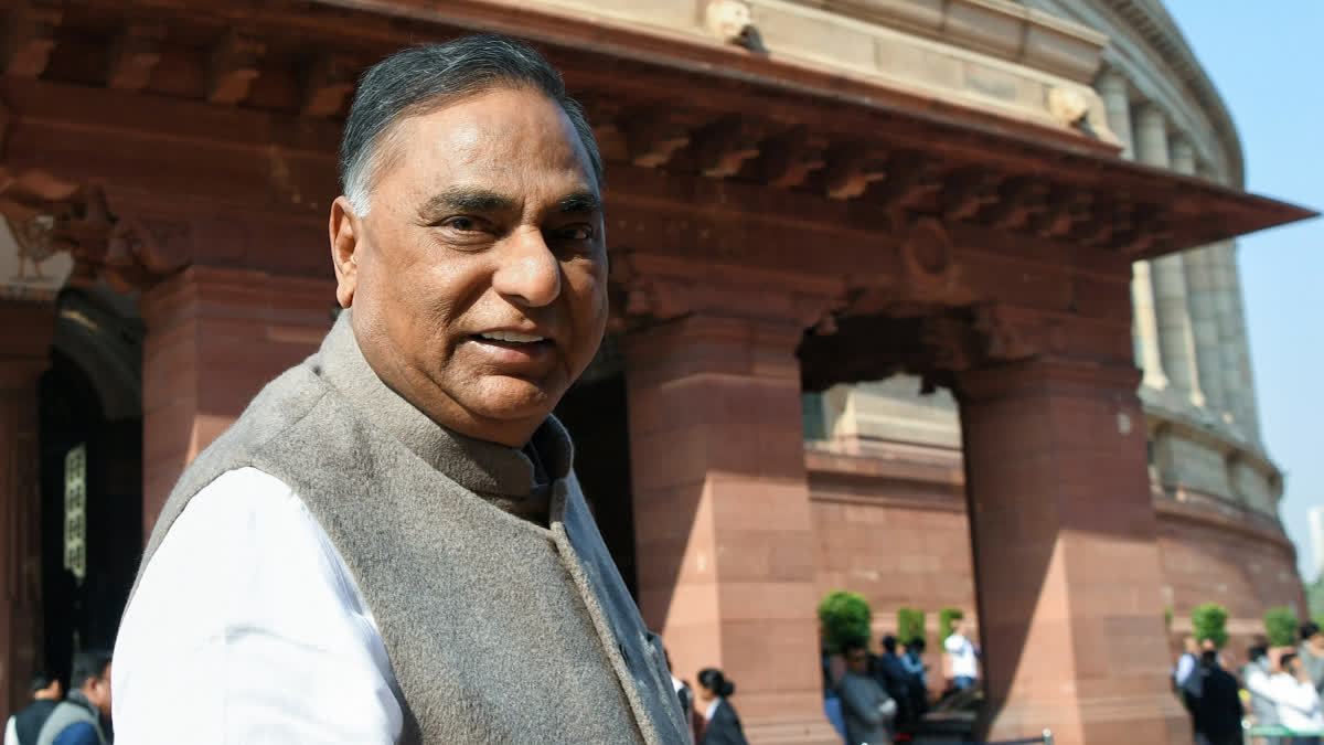 BJP MP Ramvir Singh Bidhuri at Parliament during the ongoing Winter Session, in New Delhi on Monday.