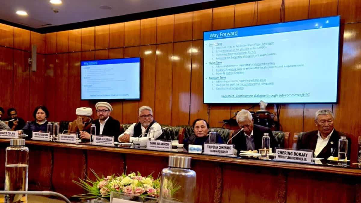 Ladakh's representatives at meeting with High Powered Committee in Delhi.