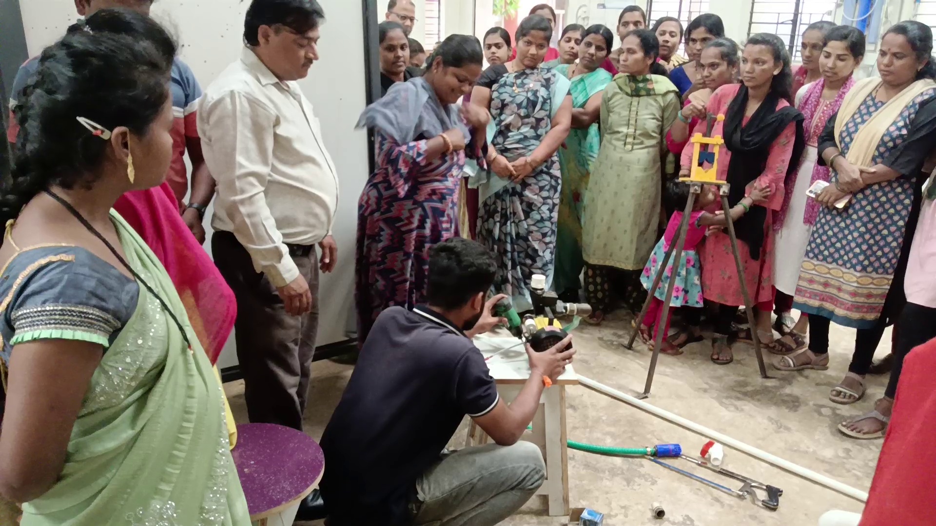 Women undergoing training