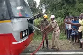 FIRE BREAKS OUT IN GOVERNMENT BUS: PASSENGERS SAVED BY DRIVER'S PUNCTUALITY