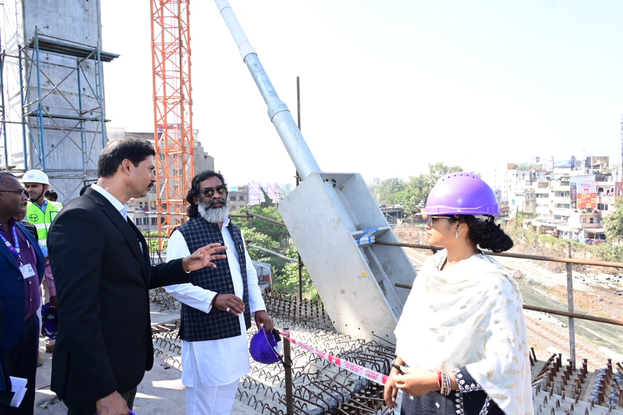 CM Hemant Soren inspected the Mecon Siram Toli flyover