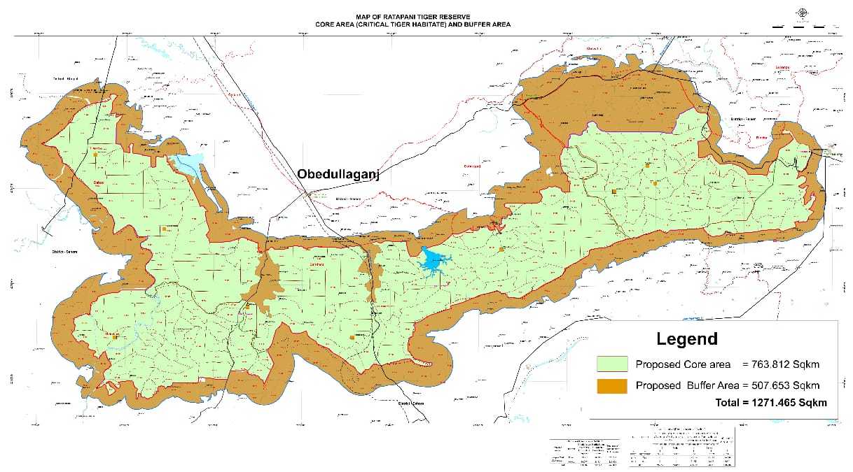 Ratapani tiger reserve map