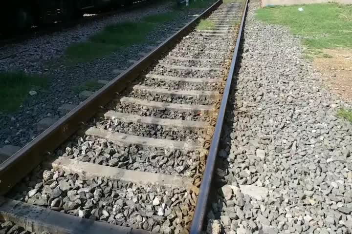 Railway track repair work