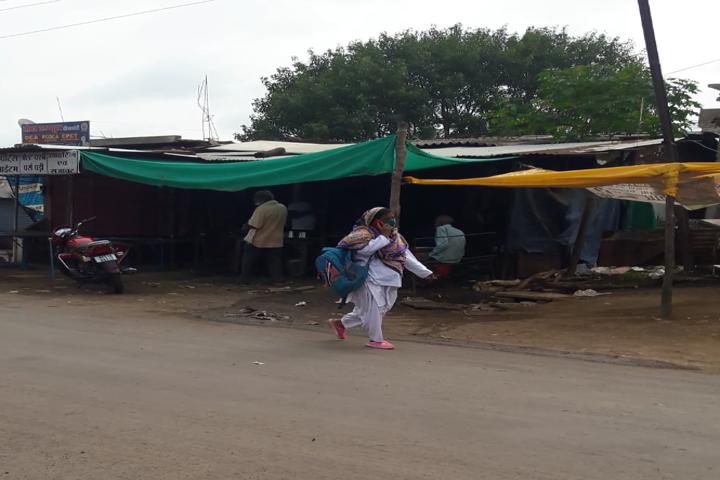 Women health workers in going out of the container area daily duty in mandla