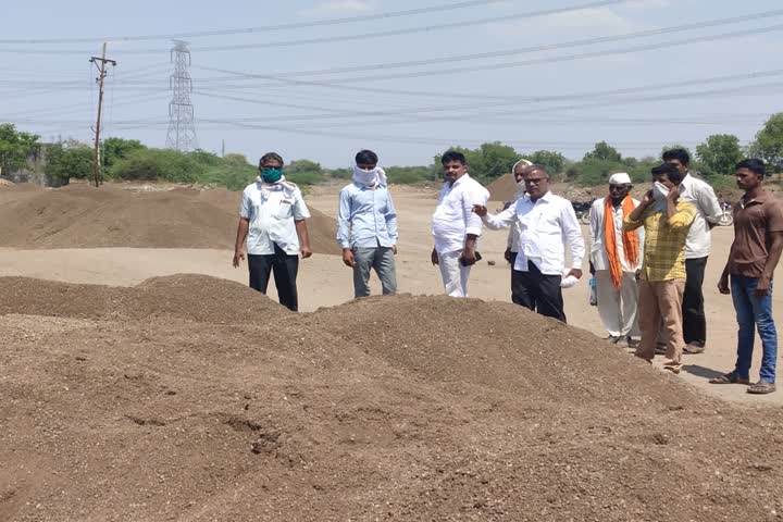 Lahuki river illegal sand extraction