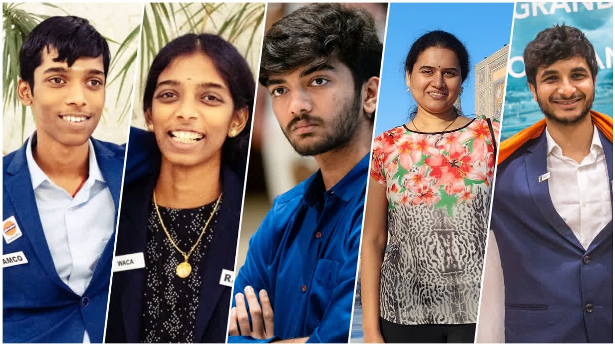 India's five chess players -- Rameshbabu Praggnanandhaa, Vidit Gujrathi, Dommaraju Gukesh, Vaishali Rameshbabu and Koneru Humpy will be competing in the Candidates Tournament. The Praggnanandhaa and Vaishali will be the first brother-sister duo to contest in the same edition of the Tournament history.