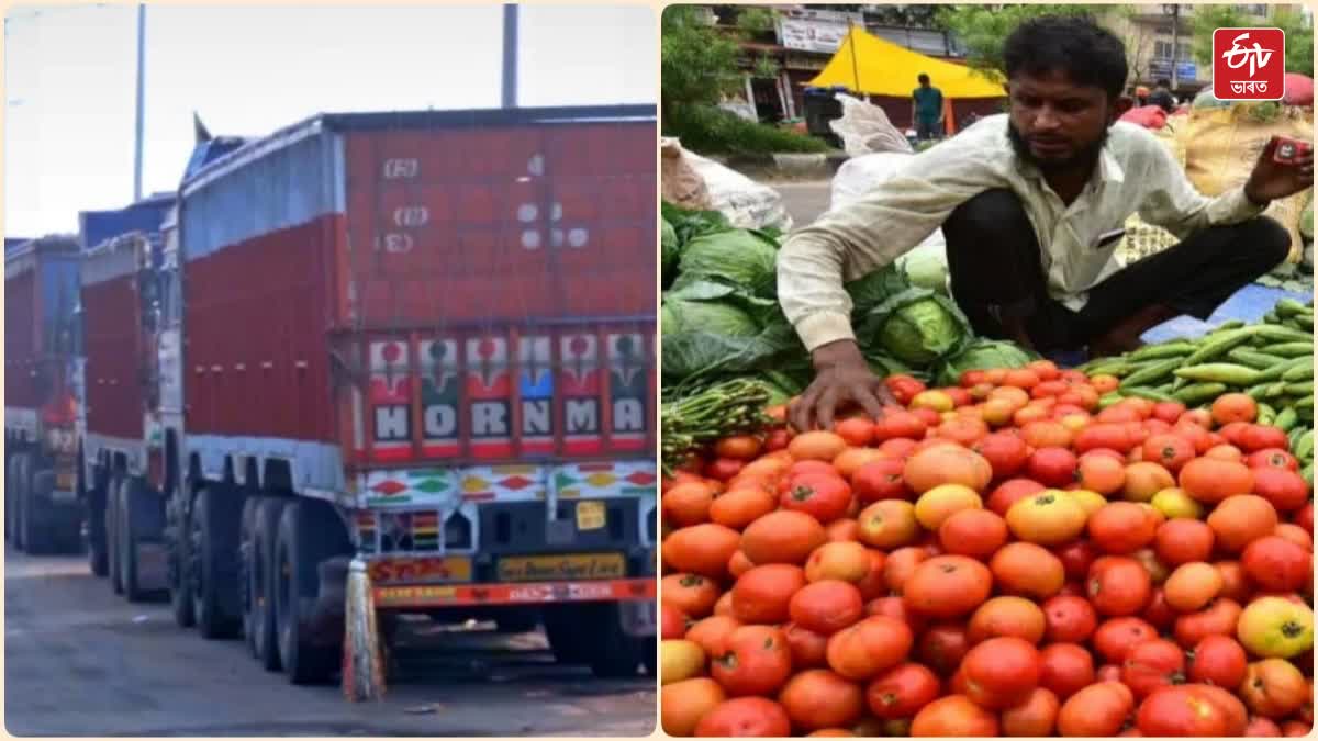 Truck drivers protest