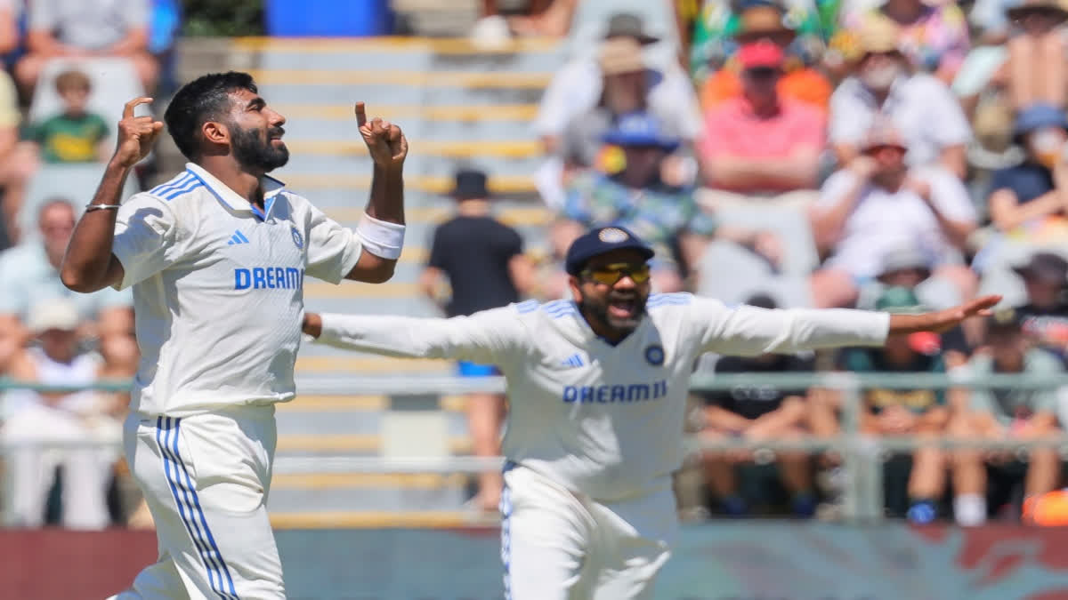 Jasprit Bumrah bagged his 9th Test five wicket haul to bundle out South Africa for runs in their second innings at Cape Town on Thursday.