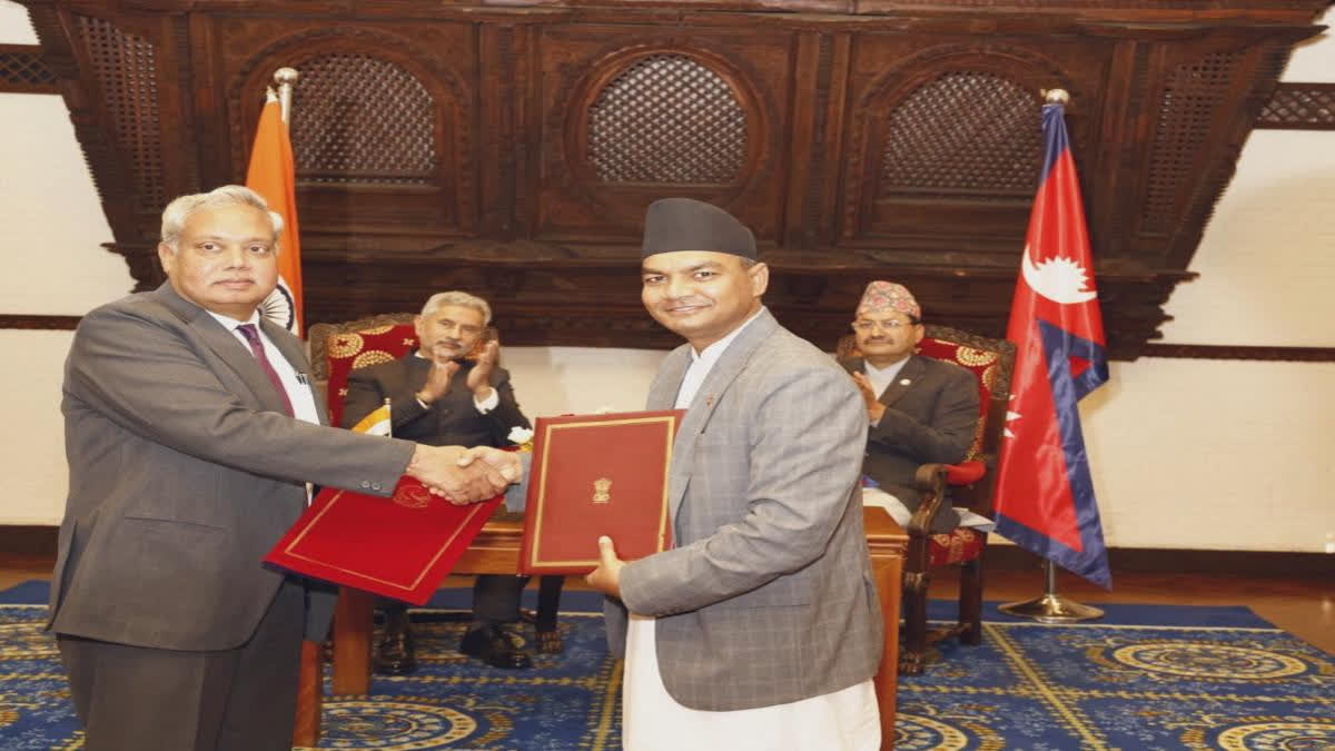 India and Nepal inked agreements at Kathmandu on Thursday (Source S Jaishankar X handle)