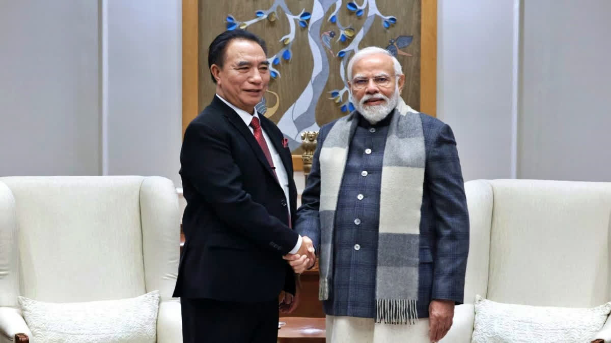 Mizoram Chief Minister Lalduhoma called on Prime Minister Narendra Modi here on Thursday  and discussed several issues amid the backdrop of ongoing crises in Manipur and Myanmar.