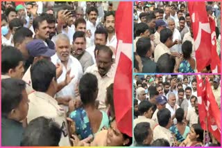 Municipal_Workers_Protest_Against_MLA_Ketireddy_Peddareddy