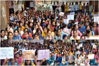 JNTU Students Protest at Kukatpally