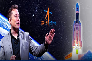 Representative image of ISRO and Elon Musk, grabbed from ANI