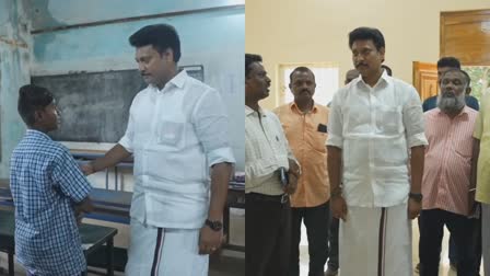 minister-anbil-mahesh-poyyamozhi-surprise-inspection-of-ariyalur-government-schools