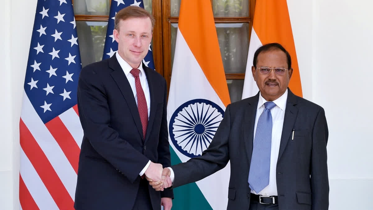 United States (US) National Security Advisor Jake Sullivan meets NSA Ajit Doval, in Delhi