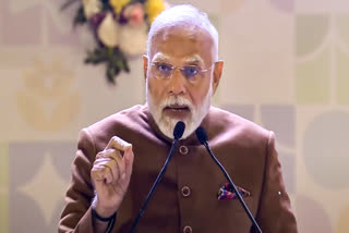 Prime Minister Narendra Modi speaks during the inauguration of the Grameen Bharat Mahotsav 2025, in New Delhi, Saturday, Jan. 4, 2025.