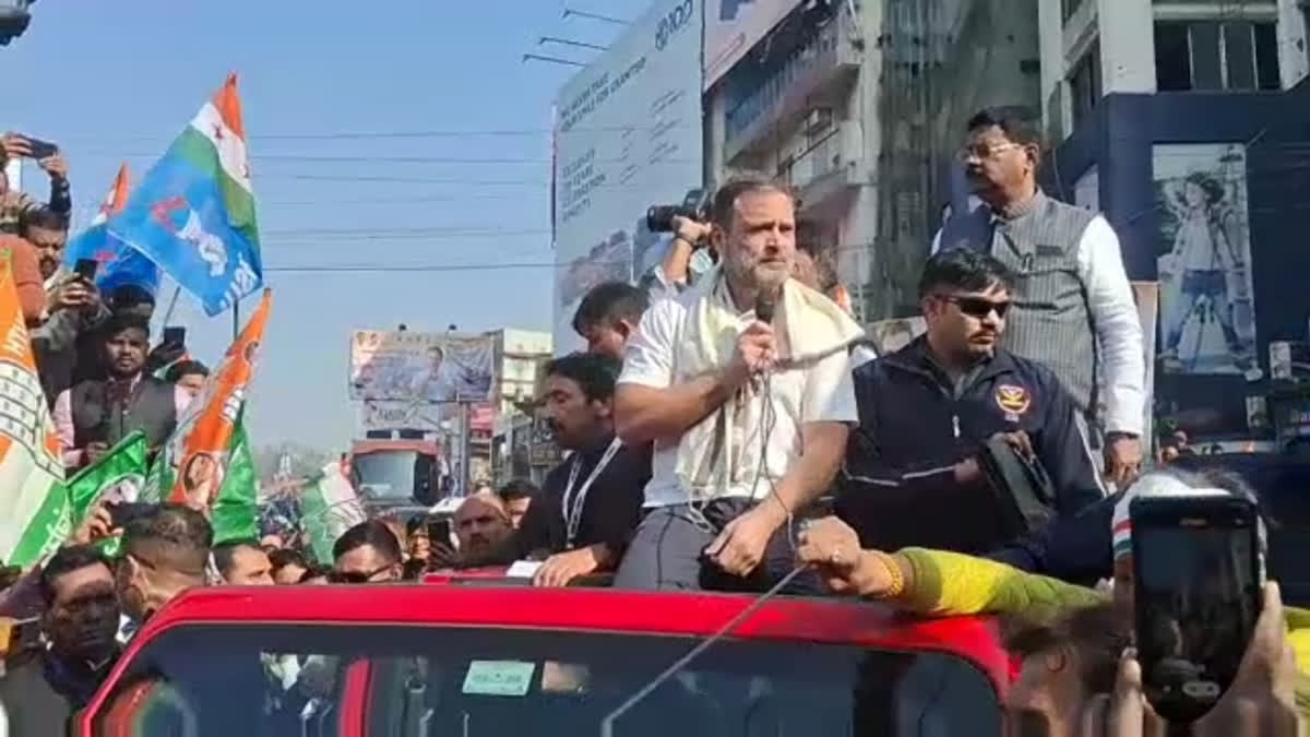 During his tour, the Congress leader was greeted by a happy assembly of party members and supporters at several locations. Gandhi further demonstrated his unique manner by asking a student to ride along in his jeep.