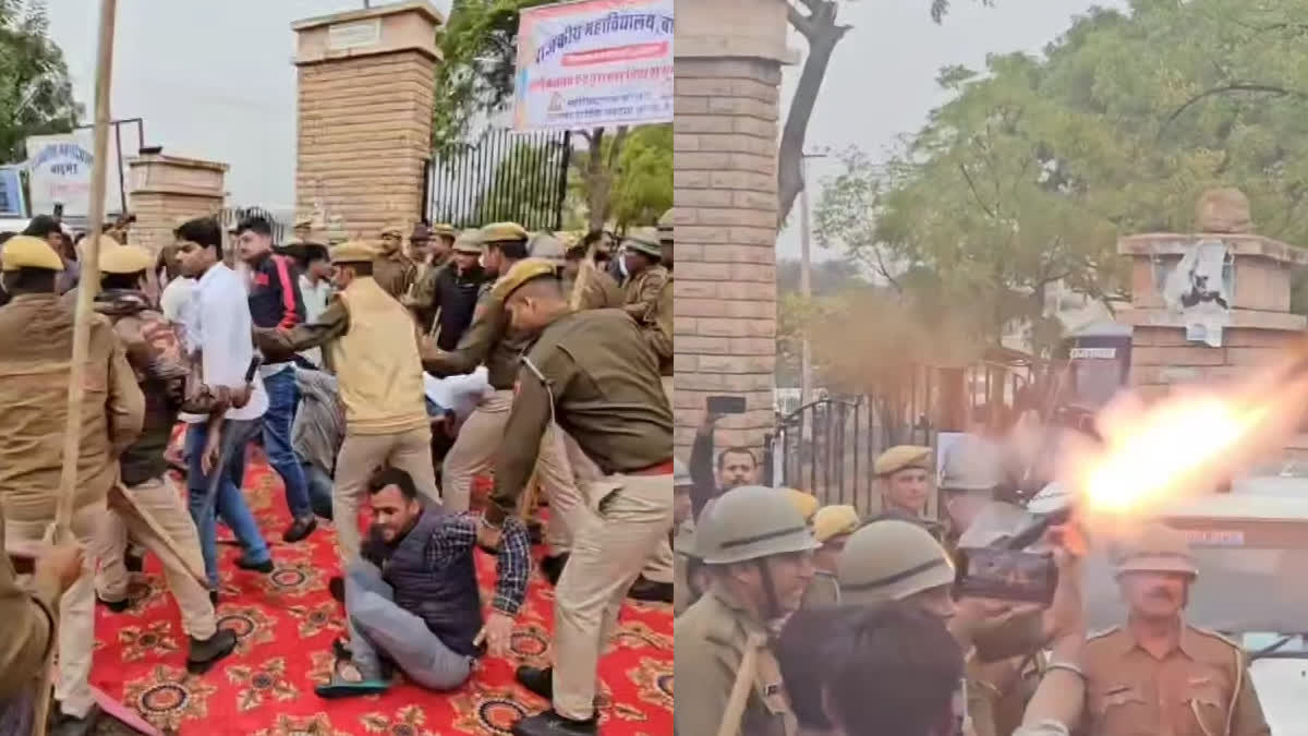 protest of students in Barmer