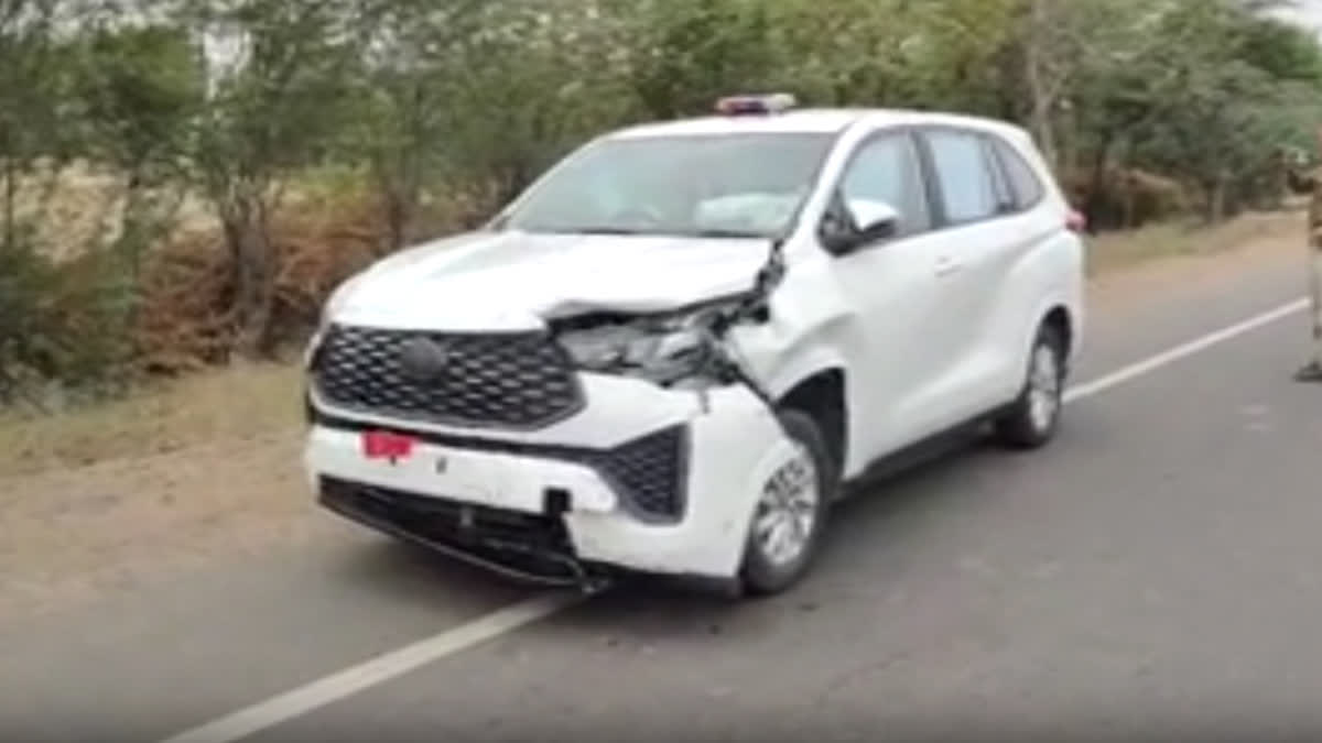 car of SP hit biker in Barmer