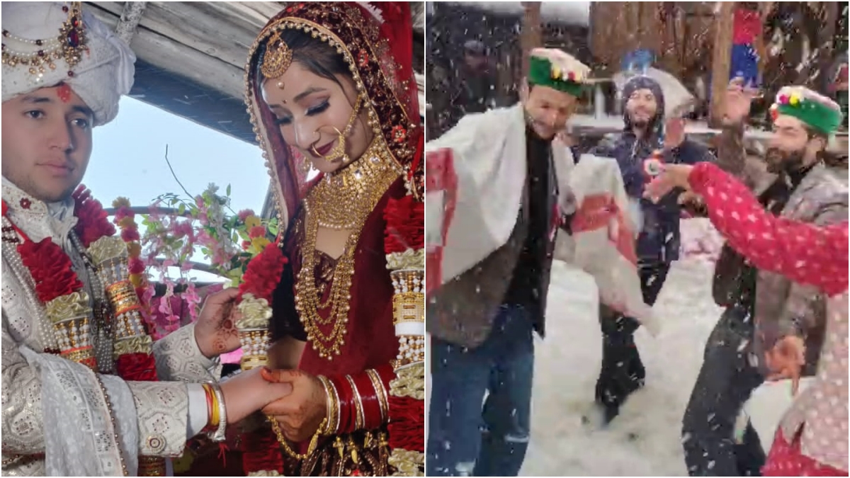 Uttarkashi snowfall viral wedding