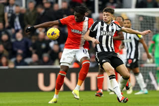 Newcastle United and Luton Town shared the spoils in a breathless eight-goal thriller at St James' Park as the Magpies came back from two goals down in the second half.