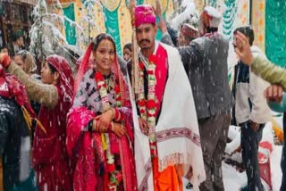 Wedding In Snowfall