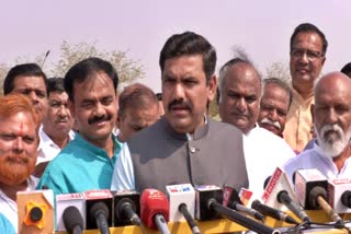 BJP State President B.Y. Vijayendra spoke to the media.