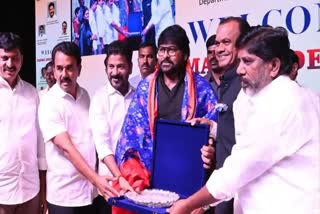 Telangana CM Revanth Reddy honour Padma Vibhushan Awardee Chiranjeevi