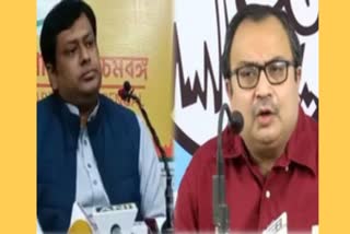 BJP Leader Sukant Majumdar and TMC leader Kunal Ghosh