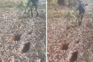 As many as 20 spike holes containing iron spikes created by Maoists were found in Chhattisgarh’s Kanker on Sunday, official sources said.