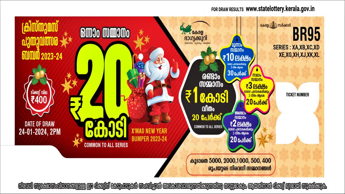 XMAS BUMPER RESULT  LOTTERY RESULT 2025  LATEST NEWS MALAYALAM  ക്രിസ്‌മസ് ബമ്പര്‍ നറുക്കെടുപ്പ്