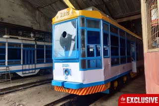 TWO SIDED SINGLE TRAM IN KOLKATA