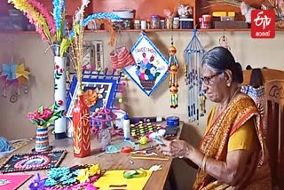 78 YEAR OLD WOMAN ART WORKS  NIRMALA UPENDRAN KASARAGOD  CRAFT WORK OF ELDERLY WOMAN  LATEST MALAYALAM NEWS