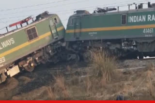 2 goods trains collide in UP, engine and guard's coach derailed, both loco pilots are serious