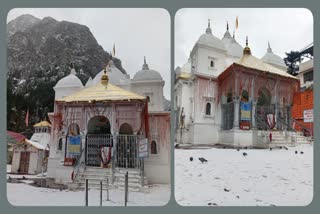 snowfall in gangotri dham