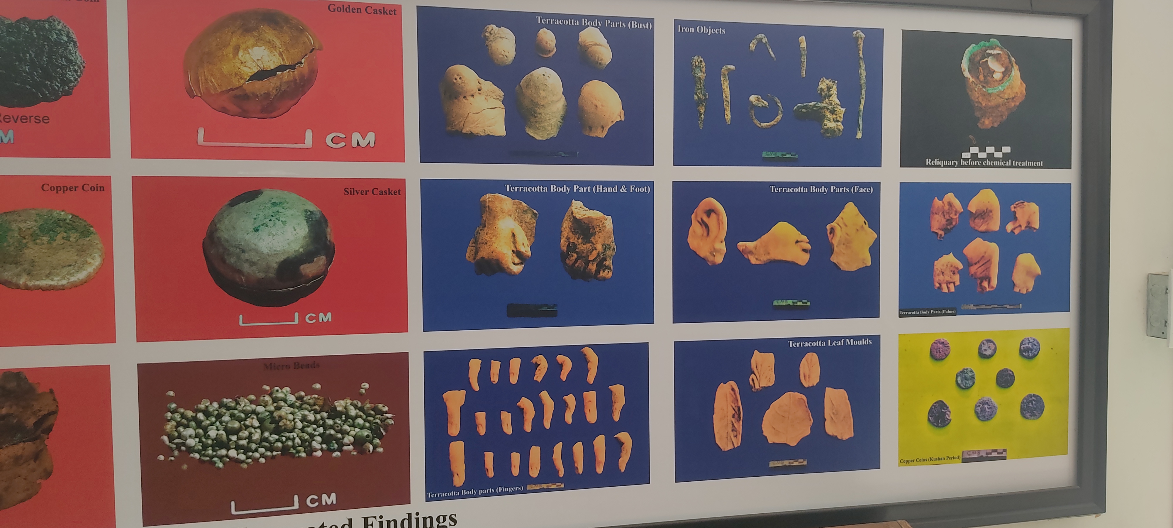 Artefacts on display at Ambaran Buddhist site in Jammu